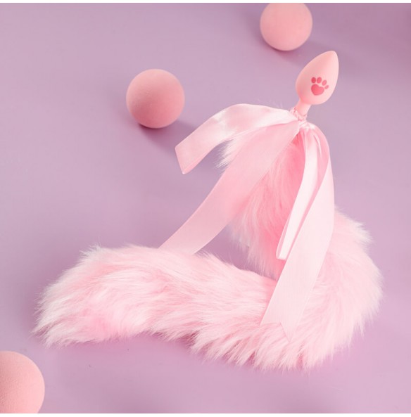 MizzZee - Silicone Fox Tail Anal Plug SM (Pink) MizzZee - Silicone Fox Tail Anal Plug SM (Pink)